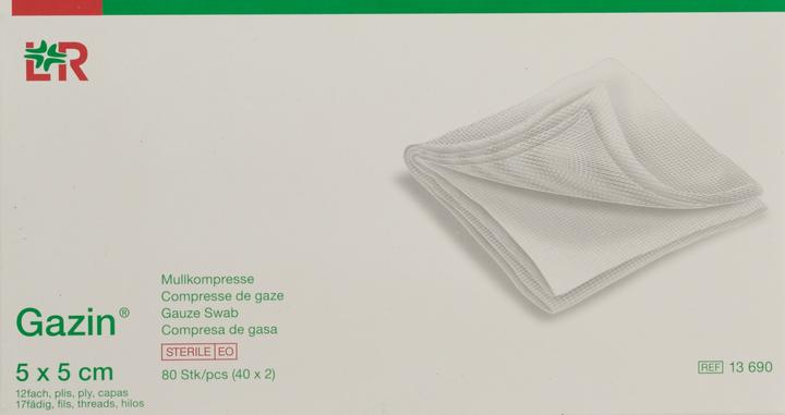 Produktbild Gazin Mullkompressen 5x5cm 12fach steril