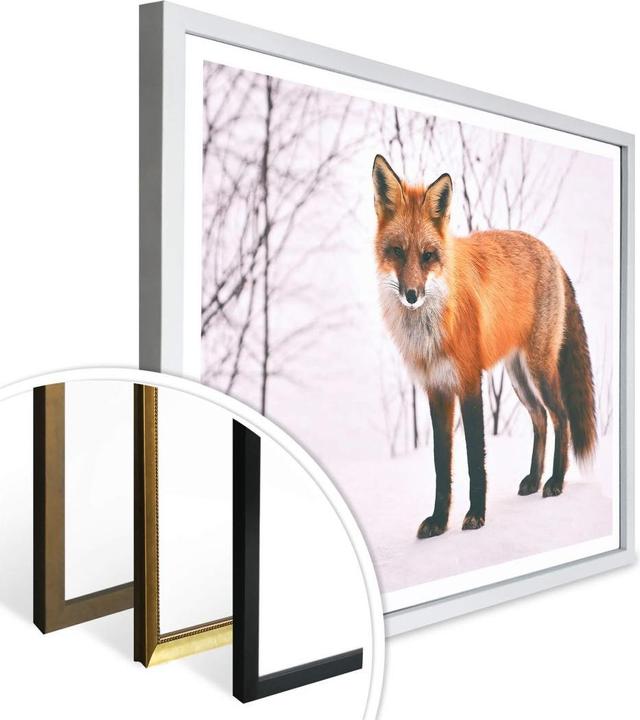 Produktbild Trenddeko Fuchs im Schnee - 2-teilig (30 x 24 cm)