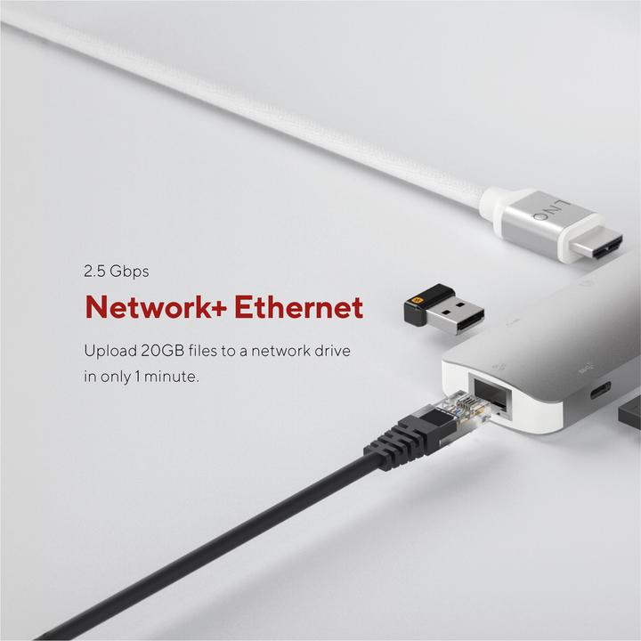 Image du produit LINQ Connects 8in1 PRO USB-C Multiport Hub 140W (USB-C, 8 Ports)