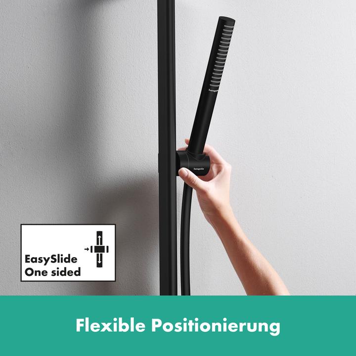 Produktbild hansgrohe Unica Duschstange S Puro 90 cm, Easy Slide Duschkopfhalter, Isiflex Duschschlauch 160 cm
