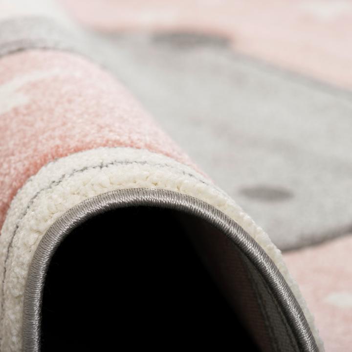 Produktbild Pergamon Kinder Teppich Maui Kids Pastell Rosa Bär Rund (160 x 160 cm)