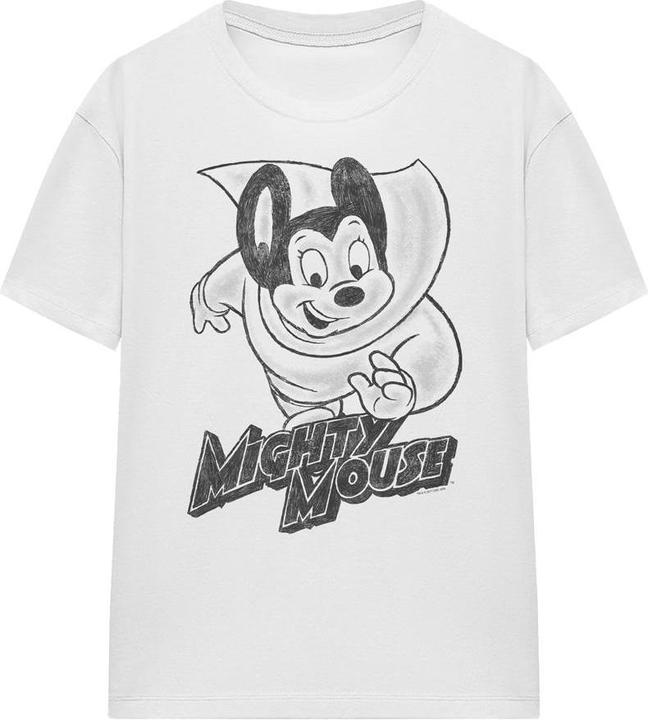 Actual product image Fruit of the Loom Unisex Adult Mighty Sketch T-Shirt (S)