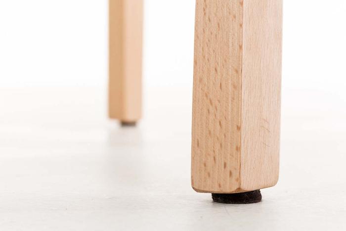 Image du produit CLP Tabouret de bar Hoover Natura piètement 4 pieds, blanc