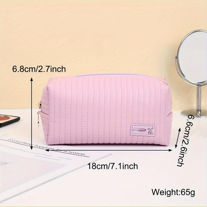 Image du produit Only-Bags.Store 3pcs/set cosmetic bag, portable large opening square cosmetic bag / shell design