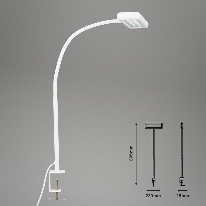 Image du produit Briloner Lampe LED à pince lumière du jour, blanc, LED/7,5W (800 lm)