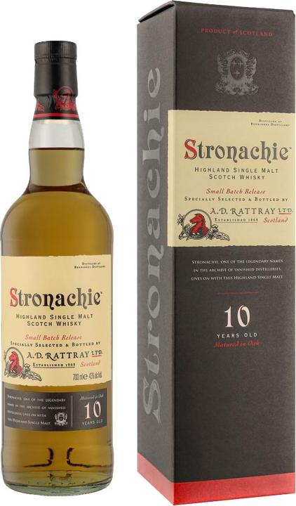 Actual product image A.D. Rattray Stronachie 10 Years Old Highland Single Malt 43% Vol. 0,7l in gift box (Single Malt)