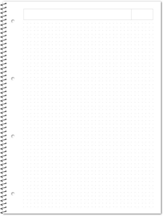 Produktbild Ursus Collegeblock A4 80 Blatt punktkariert ws (A4, Kariert, Harter Einband)
