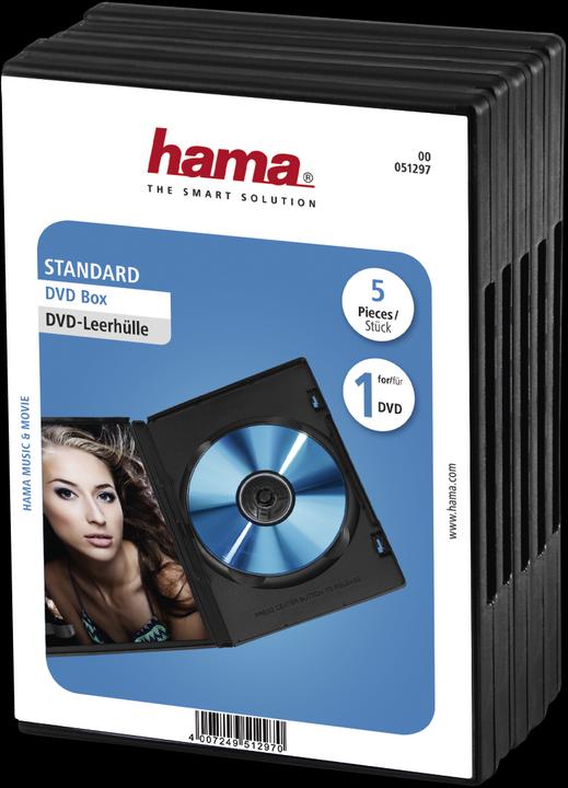 Hama DVD Empty Sleeves, 5-pack, Jewel Case Black