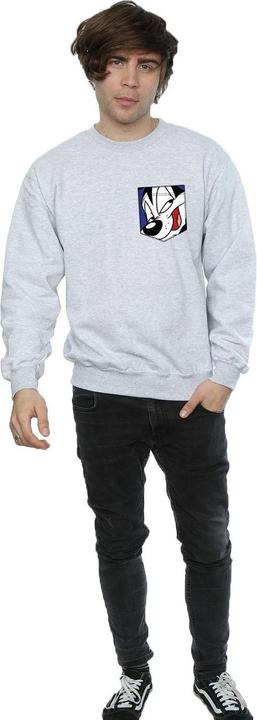 Produktbild Looney Tunes Pepe Le Pew Face Faux Pocket Sweatshirt (L)