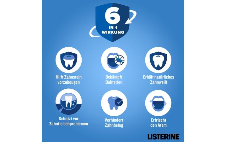 Image du produit Listerine Total Care protection contre le tartre (500 ml, Bains de bouche)