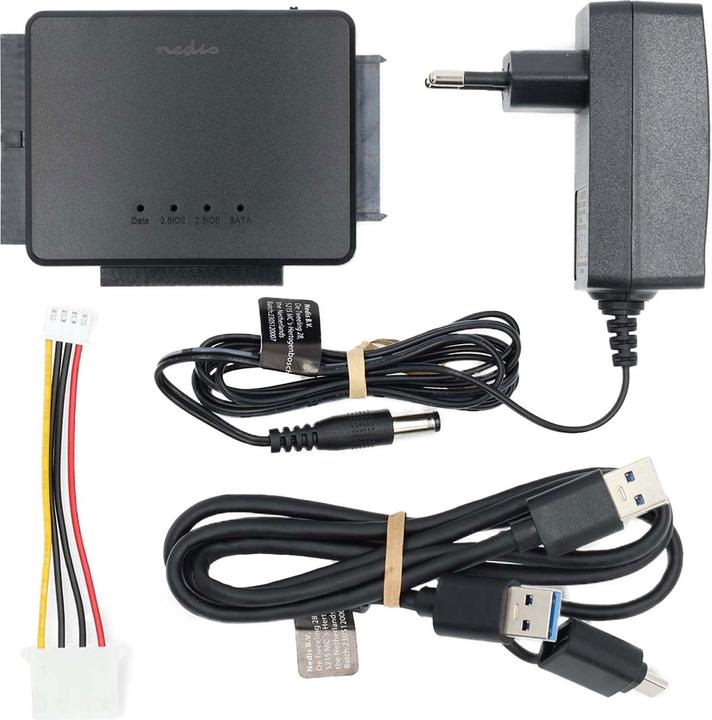 Immagine prodotto Nedis Adattatore per disco rigido | USB 3.2 Gen1 | 2,5 / 3,5 " | IDE + SATA | alimentazione di rete