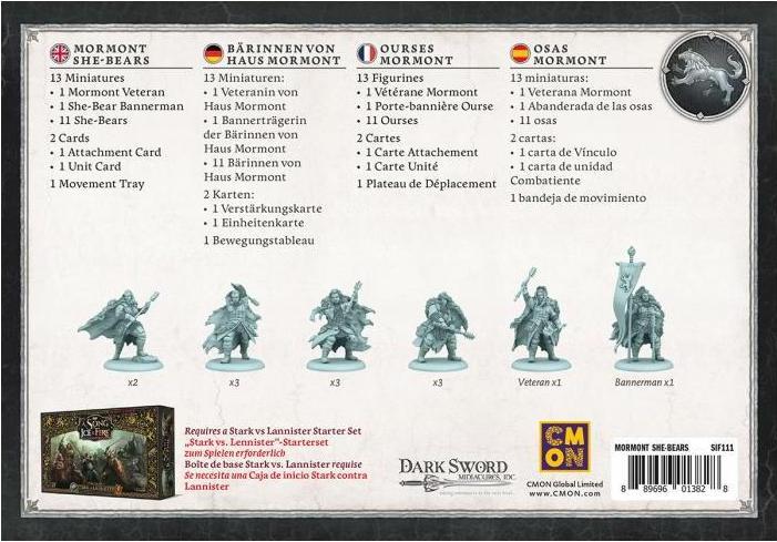 Actual product image Cmon CMND0162 - Song of Ice & Fire: Mormont She-bears, board game, for 2 players (Spanish)
