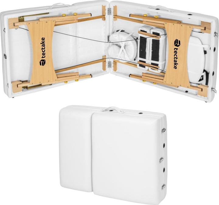 Actual product image tectake Ensemble de table de massage à 3 zones Somwang avec rembourrage de 7,5 cm d'épaisseur, rouleaux et c