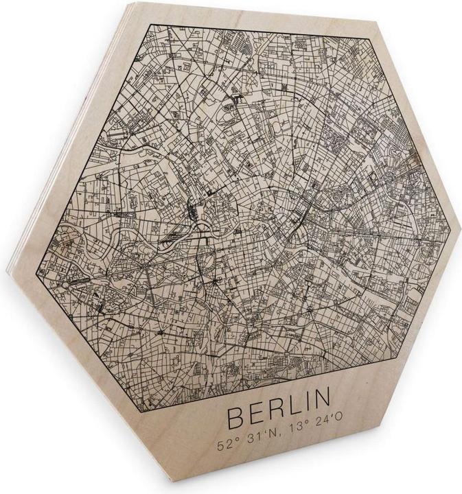 Produktbild Trenddeko Stadtplan Berlin (55 x 47 cm)