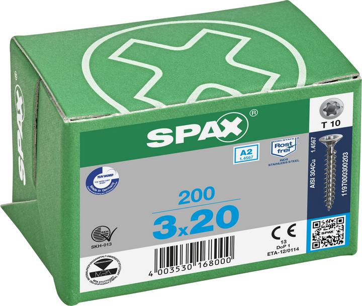 Actual product image Spax Chipboard screws A2 (200 Screws per piece)