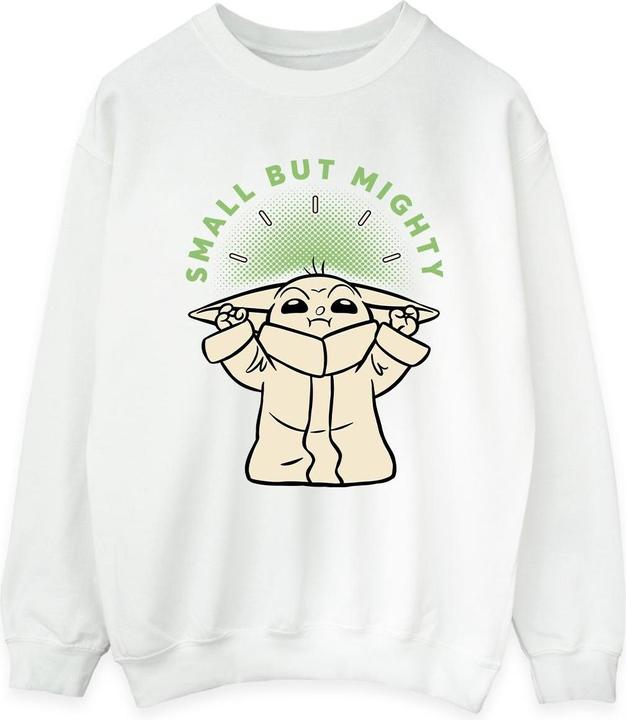 Actual product image Star Wars Womens/Ladies The Mandalorian Small But Mighty Grogu Sweatshirt (S)