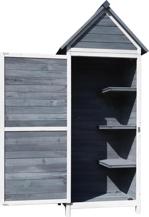 Immagine prodotto Wiltec Armadio da giardino 77x53x179cm grigio casetta per attrezzi casetta per attrezzi da giardino
