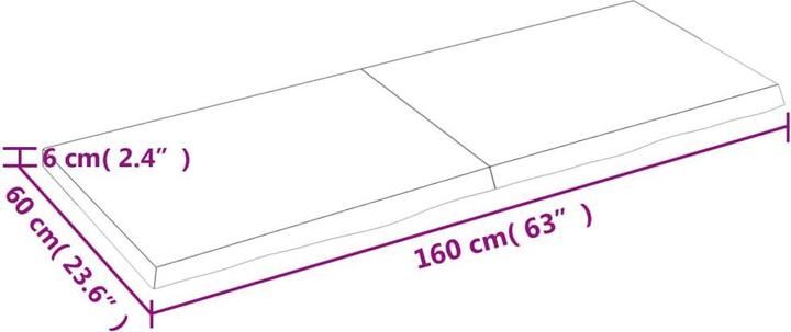 Actual product image VidaXL Saba (160 x 60 x 6 cm)