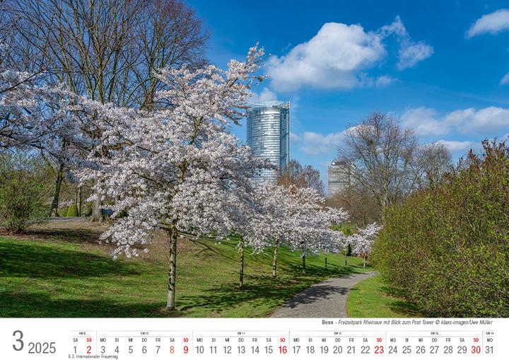 Produktbild Bonn 2025 Bildkalender A4 quer, spiralg (A4, Harter Einband)