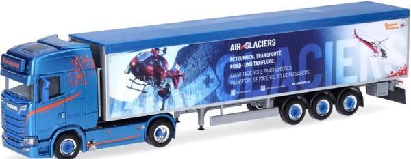Produktbild Herpa Scania CS20 Hochdach Schubboden-Sattelzug Rüegsegger/Air Clacier