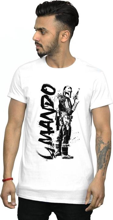 Image du produit Star Wars - T-shirt THE MANDALORIAN SPLAT MANDO - Homme (4XL)