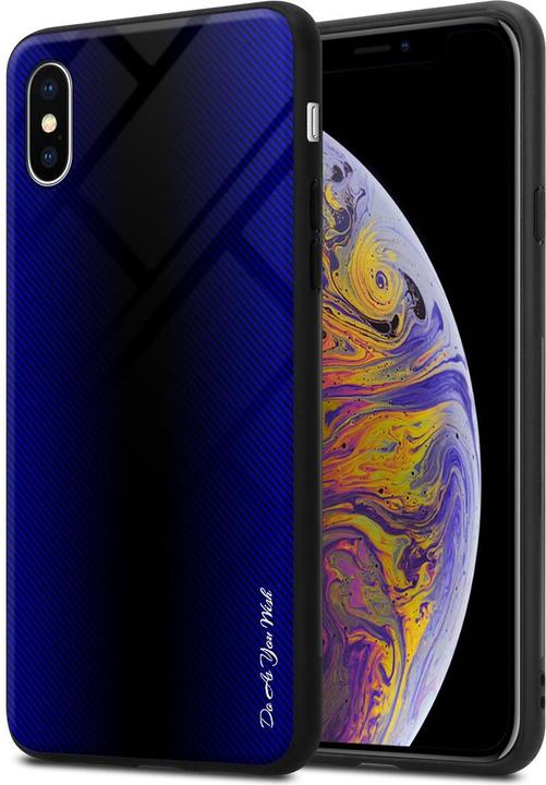 Produktbild Cadorabo TPU Gestreiftes Glas Cover (Apple iPhone XS Max)