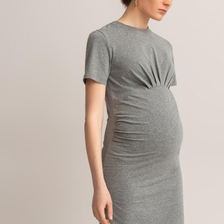 Actual product image La Redoute Collections Maternity dress with straight cut and short sleeves (XL)