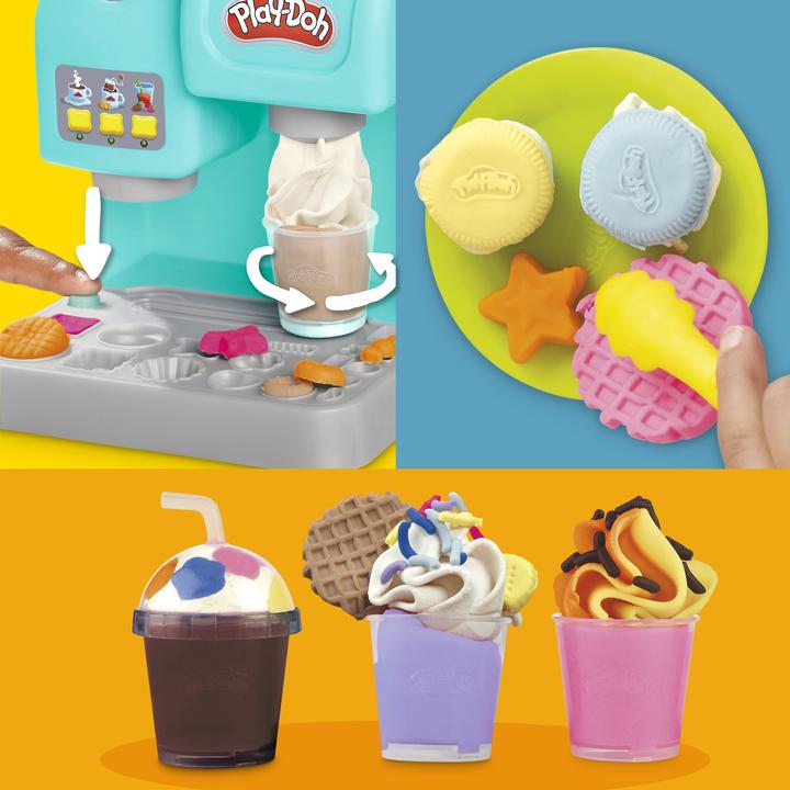 Productafbeelding Play-Doh Kitchen Creations Kneedplezier Café, Café speelset met 20 accessoires en 8 blikken