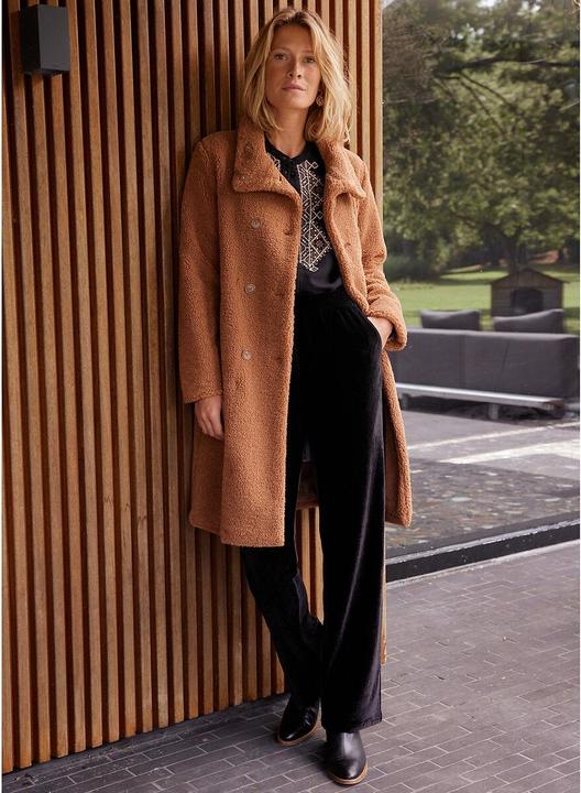 Actual product image Anne Weyburn Bouclé Coat with Button Closure (46)