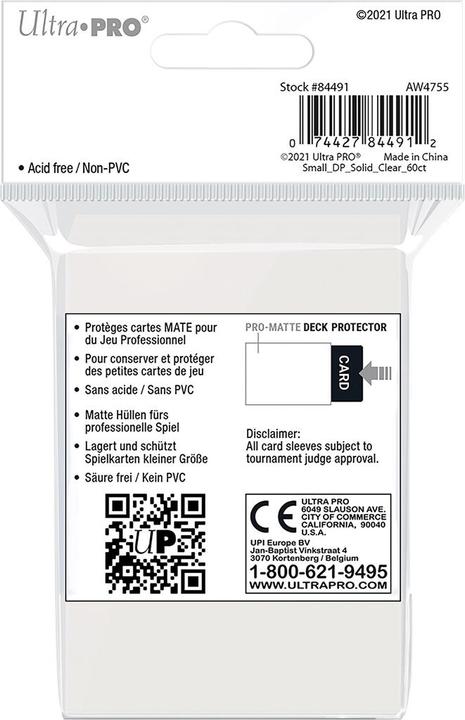 Image du produit Ultra Pro Protecteur de pont transparent Pro- Matte