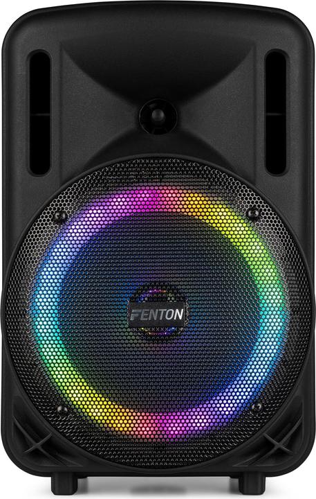 Produktbild Fenton Speaker Bluetooth - FT08LED MK2 karaoke box met LEDâ€™s, accu en microfoon - Voor (Aktiv)