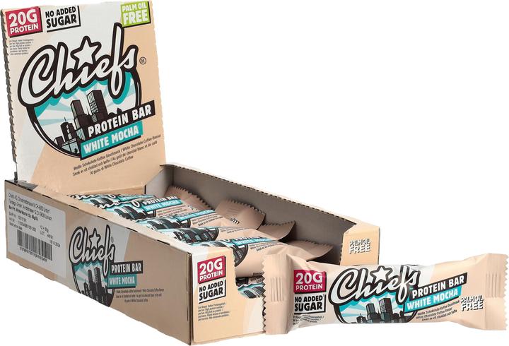 Produktbild Chiefs Protein Bar (Weisse Schokolade, 12 Stk., 660 g)