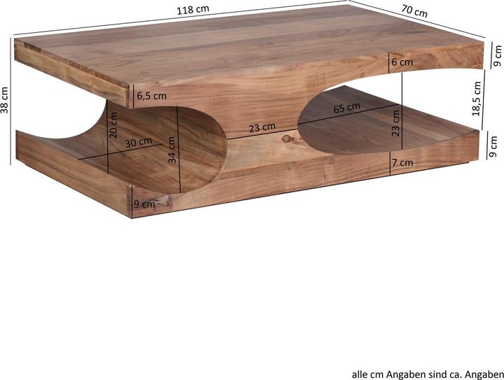 Actual product image FineBuy Coffee table (118 x 70 x 38 cm)