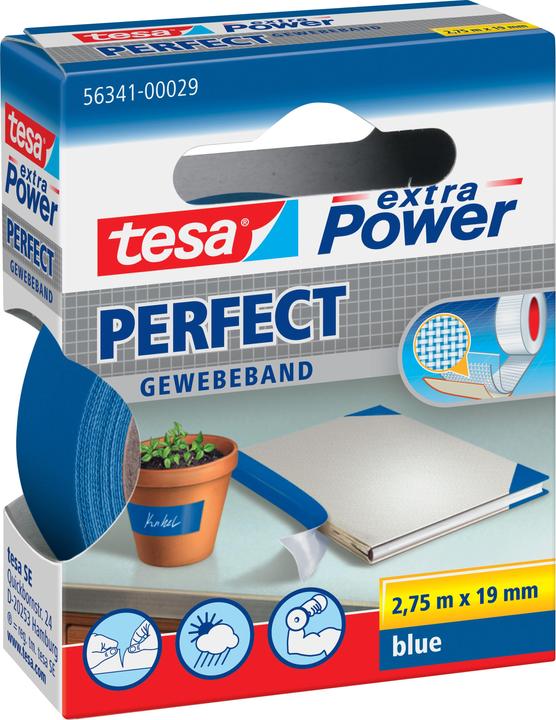 tesa EXTRA POWER PERFECT fabric tape, fabric-reinforced duct tape (19 mm)