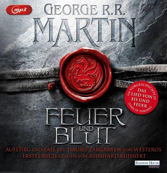Actual product image Fire and Blood - First Book (George R.R. Martin, Reinhard Kuhnert, Andreas Helweg, German)