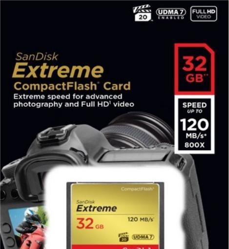 Produktbild SanDisk Extreme Compact Flash (32 GB, CF)