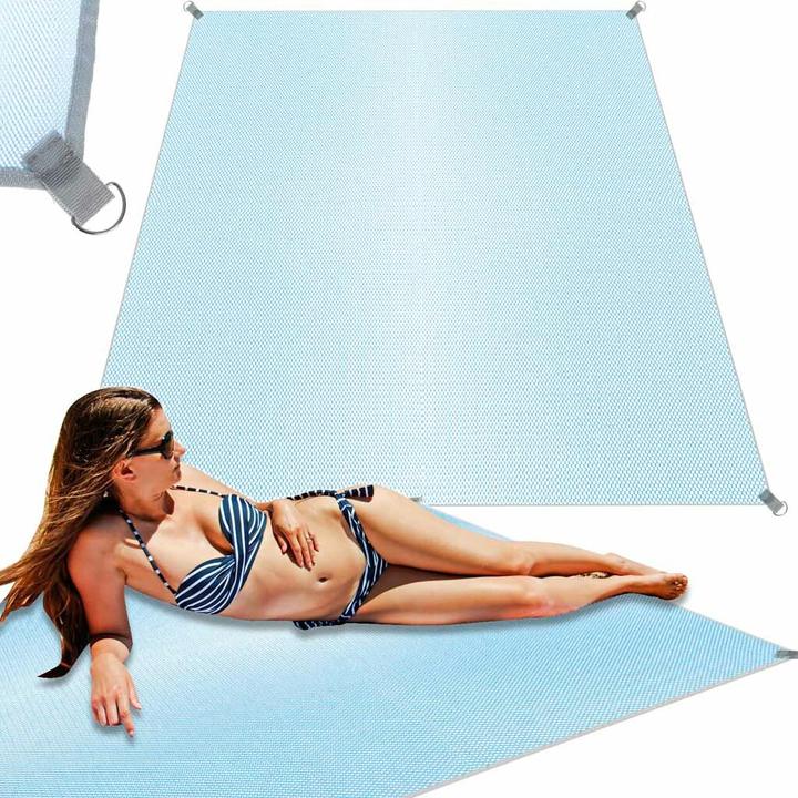 Ikonka Beach mat blanket sand-free XXL 200x200cm (200 x 200 cm)