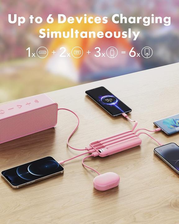 Immagine prodotto Charmast Powerbank mit integrierten Kabel (10000 mAh)