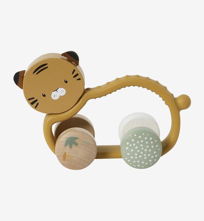 Image du produit Vertbaudet Hochet bébé tigre en silicone et bois FSC®.