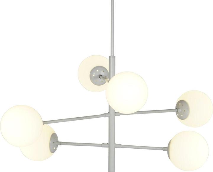 Actual product image DKD Home Decor Ceiling Light 96 x 73 x 50 cm Crystal Metal White 50 W