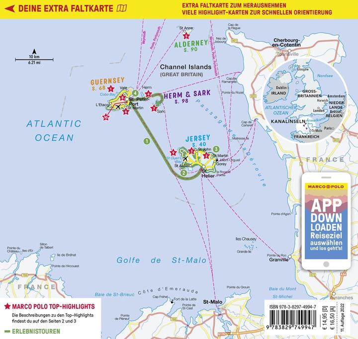 Immagine prodotto Reiseführer Kanalinseln, Jersey, Guernsey, Sark, Herm, Alderney (Tedesco, Martin Müller, 2022)