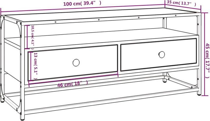 Actual product image VidaXL Shelden (100 x 35 x 45 cm)