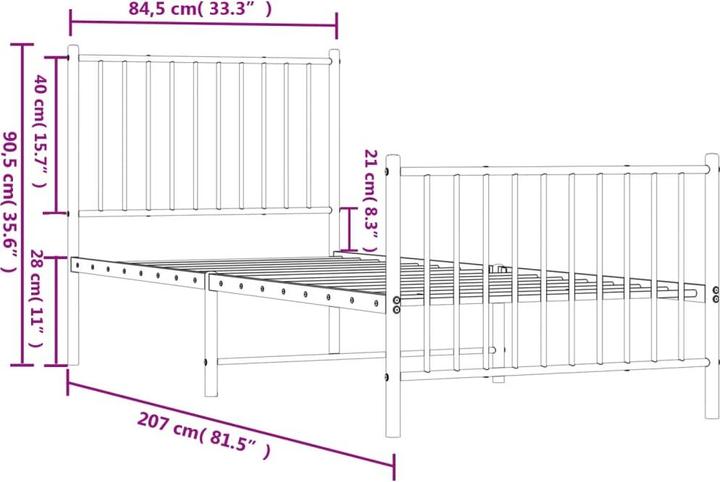 Actual product image VidaXL Ruddie (80 x 200 cm)