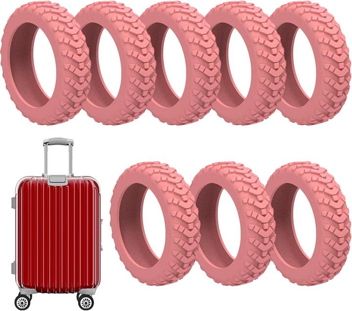 Produktbild Swissdetector Kofferreifenhülle - Leise - 8 Stück - Rosa (Schutzhülle)
