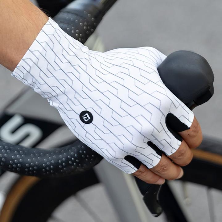 Actual product image Rockbros Road Cycling Gloves Size: L - Black and White (L)