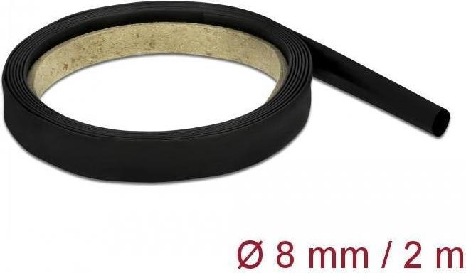 Produktbild Delock Schrumpfschlauch 2m x 8mm Schrumpfungsrate 4:1 schwarz (1 x)