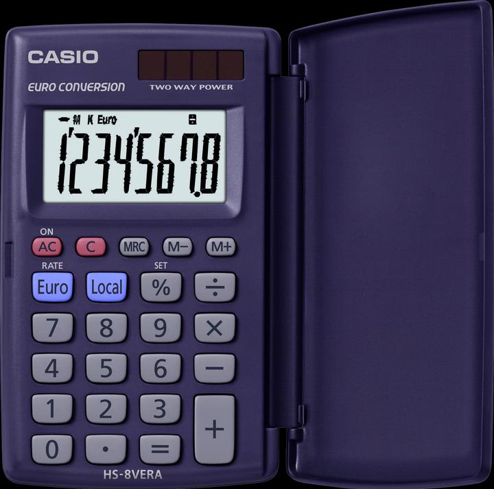 Immagine prodotto Casio Calcolatrice HS-8VERA (Celle solari, Batterie)