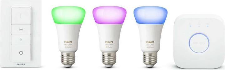 Philips Hue White & Color Ambiance Starterset (E27, 10 W, 806 lm, 5 x, G)