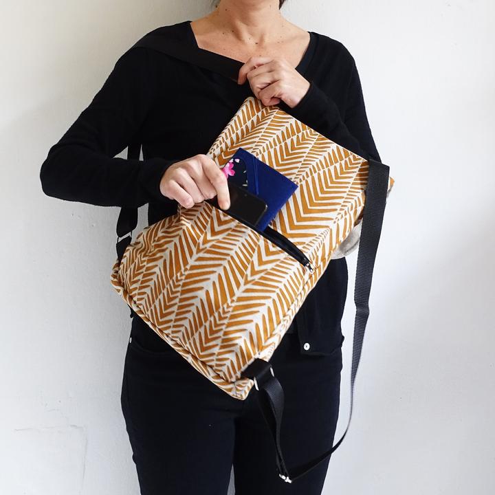 Actual product image Only-Bags.Store Organic cotton canvas BackPack with zip, backpack, rucksack