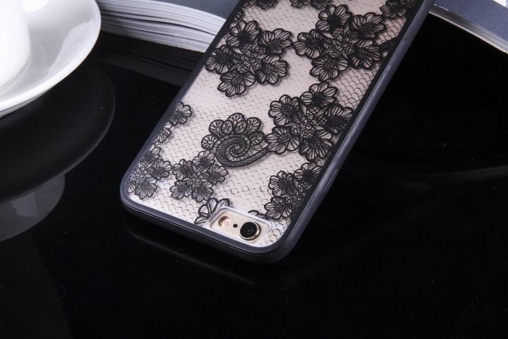 Produktbild König Design Apple iPhone 8 Plus Handy Hülle Mandala Case Schutzhülle Motiv Blüten Schwarz (Apple iPhone 8 Plus)